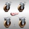 Service Caster 4 Inch SS High Temp Phenolic Swivel Top Plate Caster Set with 2 Rigid SCC SCC-SS20S414-PHSHT-2-R-2 - alternate 3